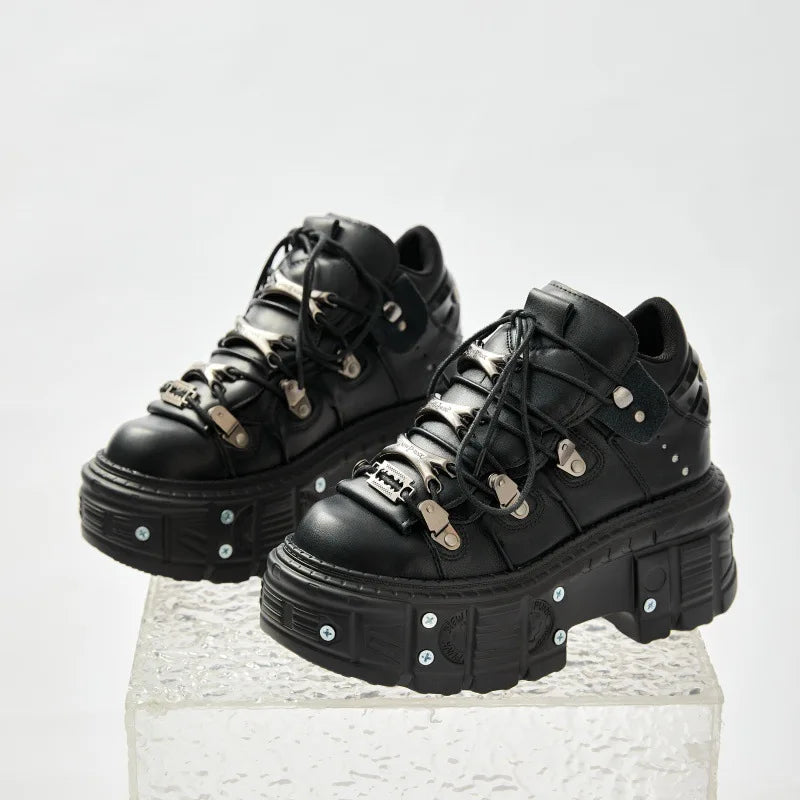 2025 New Diablo Daddy Shoes Platform Women's Heavy Metal Personality Gothic Punk Boots Men