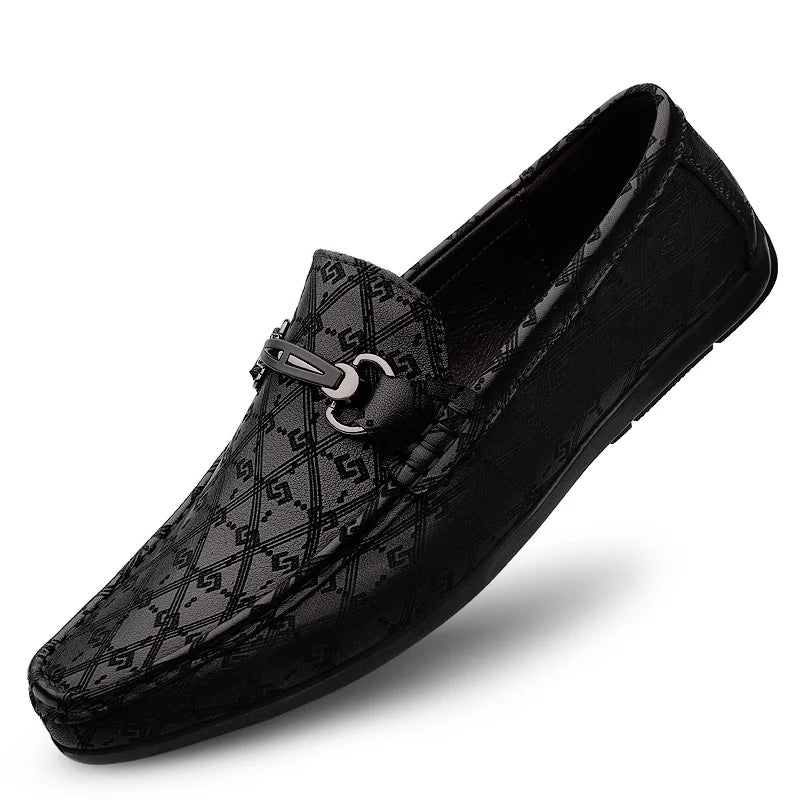 2022 New Black Loafers Men's Leather High Quality Designer Men's Shoes Leather Shoes Soft Sole Comfortable Casual Shoes Moccasin