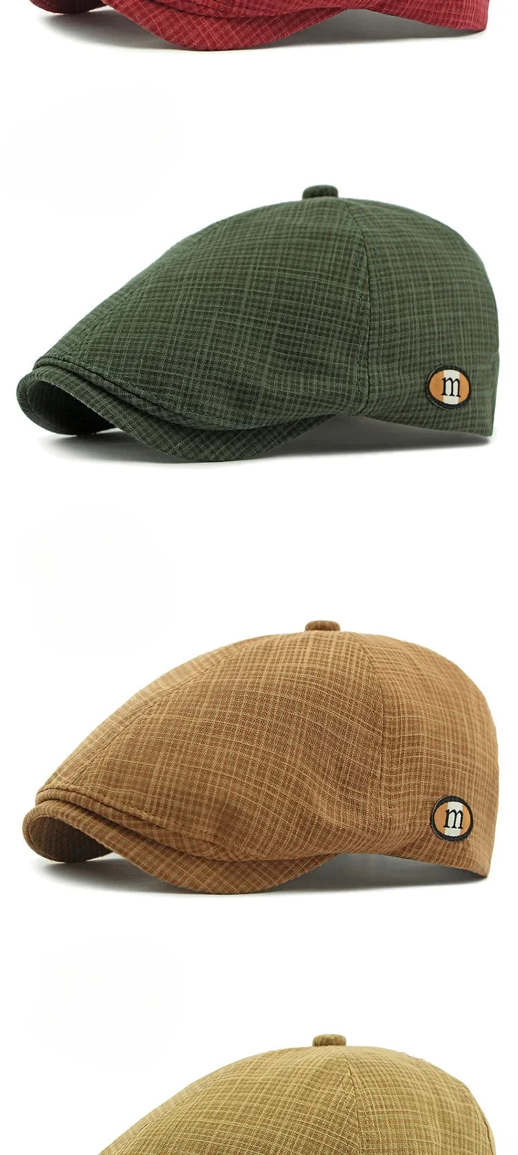 2025 New Hats for Men and Women Wearing British Retro Beret Hat Fashion Casual Berets Caps for Women Solid Color Adjustable Cap