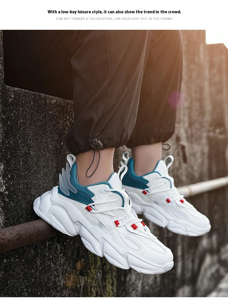 2025 new fashion platform daddy shoes men's ins port fashion shoes male personality popular leisure running shoes