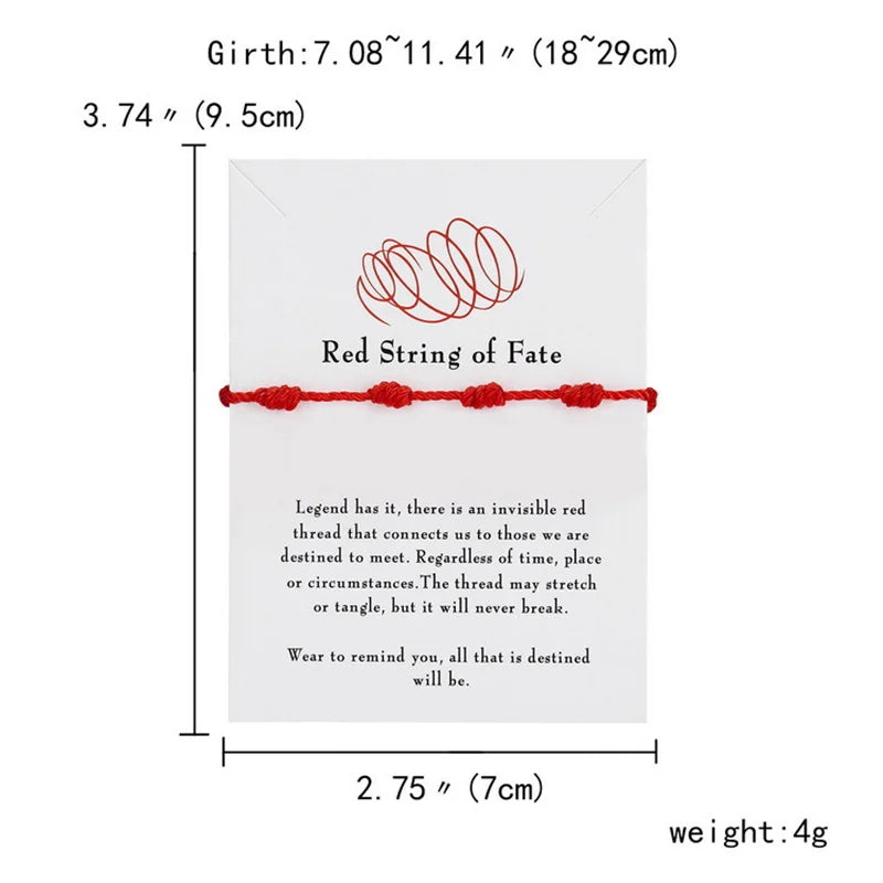 2Pcs/Set 7 Knots Red String Bracelet for Women Men Lucky Amulet Handmade Rope Bracelets Friendship Couple Wristband Jewelry Gift