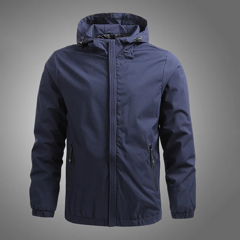 Hooded Jacket Men Autumn Thin Breathable Outdoor Sportwear Windbreaker Hiking Sport Outwear Windproof Hoodies Men's Clothing Top