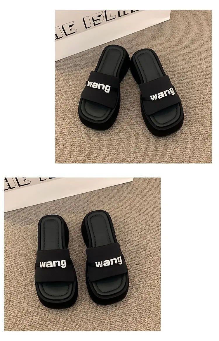 Women's Slippers 2025 New Fashion Comfortable Platform Sandals Concise Outdoor Women‘s Closed Toe Beach Muje Summer Shoes - Premium Kiosk