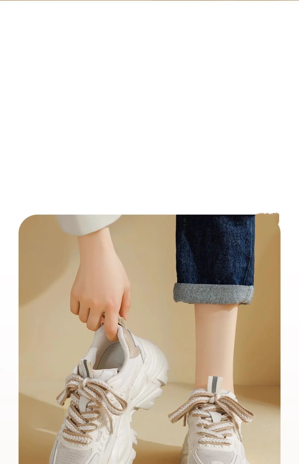 Women's thick bottom daddy shoes summer breathable mesh small white shoes girls casual shoes heightened thin sports board shoes