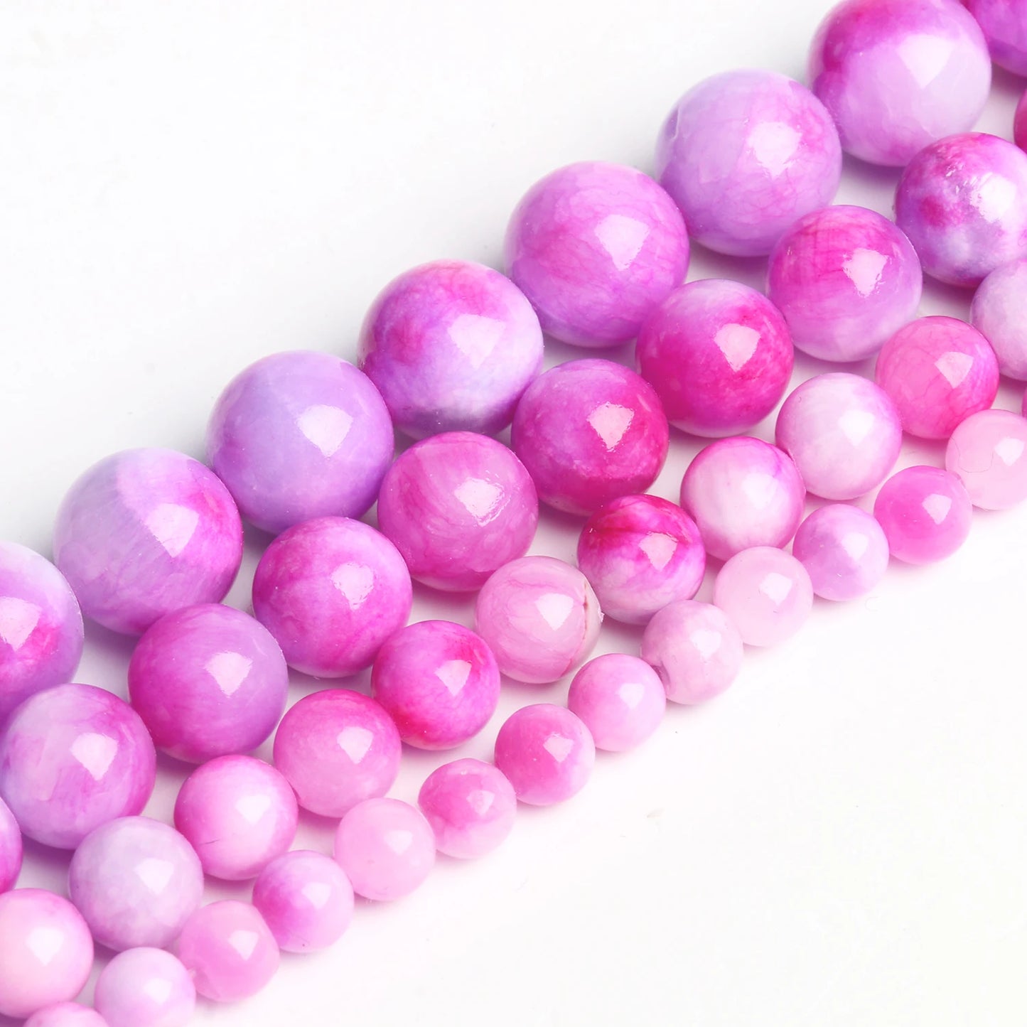 4-12mm Persian Jades Beads Smooth Spacer Jasper Stone Beads Loose Round for Jewelry Charms Bracelets Making DIY Accessory