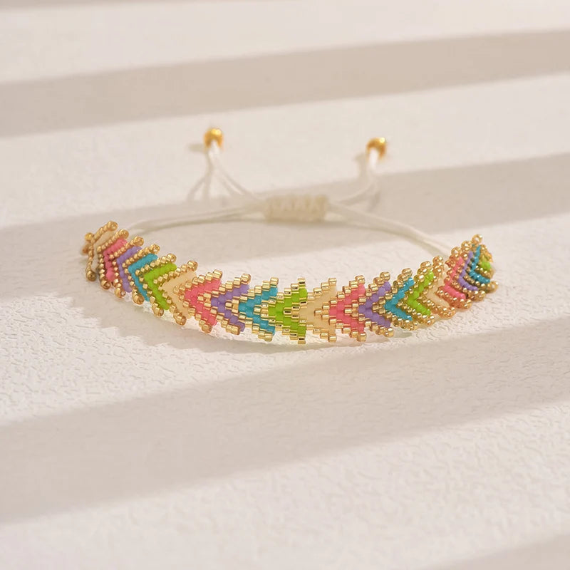 4Pcs/Set Miyuki Beads Bracelet Couple Bracelets Set Gift Lovers' Jewelry Handmade Loom Woven Jewellery Wide Pulseras