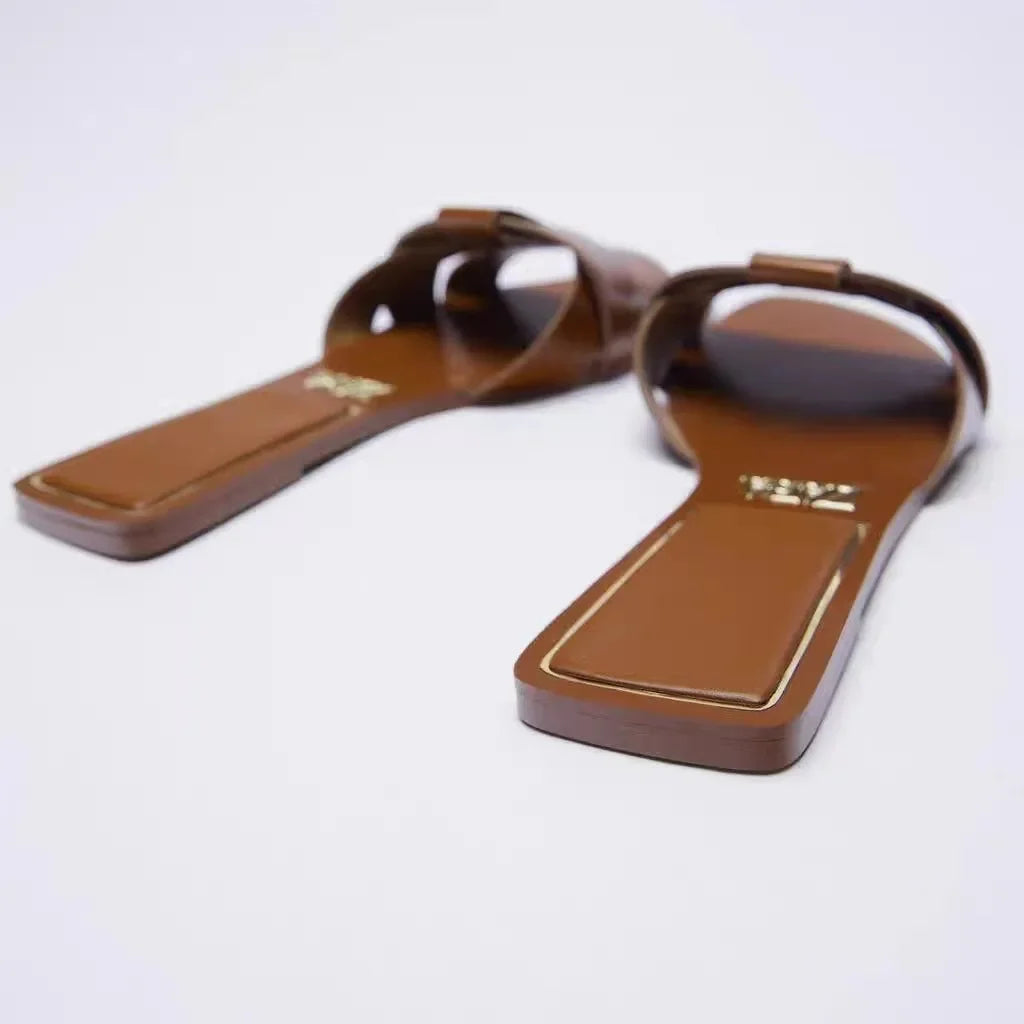 2024 New Fashion Slippers Women Sexy Flat Sandals Casual Ladies Sand Beach Slippers Elegant Fish Mouth Slippers Women - Premium Kiosk