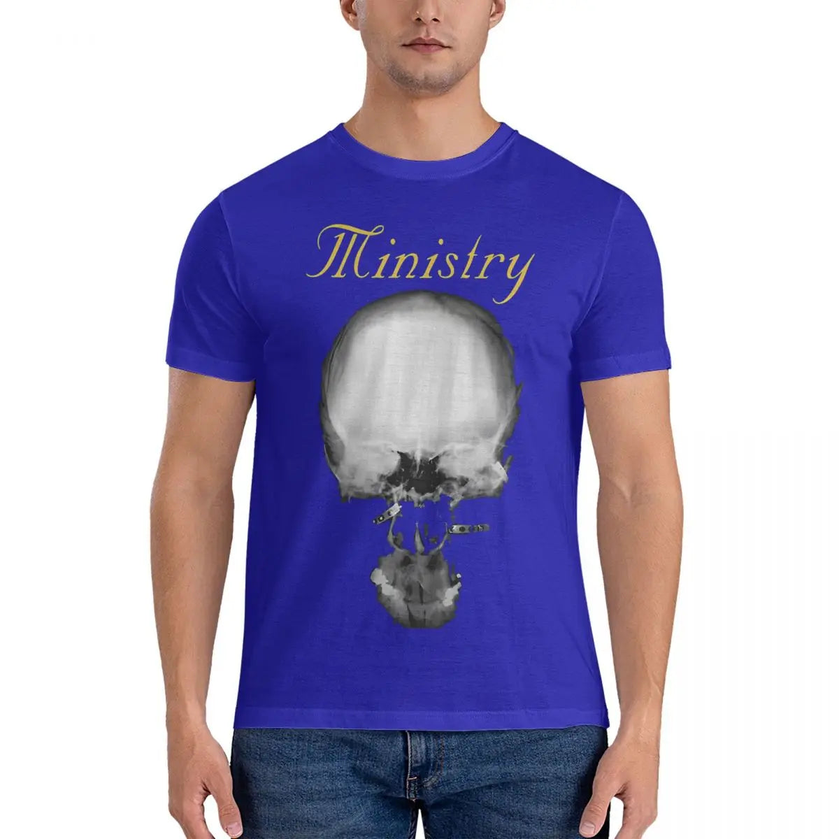 Men LOGO T Shirts Ministry Cotton Tops Casual Short Sleeve Round Neck Tee Shirt 6XL T-Shirts