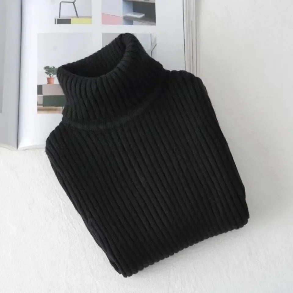 2024 New Sweater Kids Sweaters Autumn Girls Turtleneck Sweaters 1-9Yrs Baby Boys Pullover Winter Knitted Bottoming Boys Sweaters