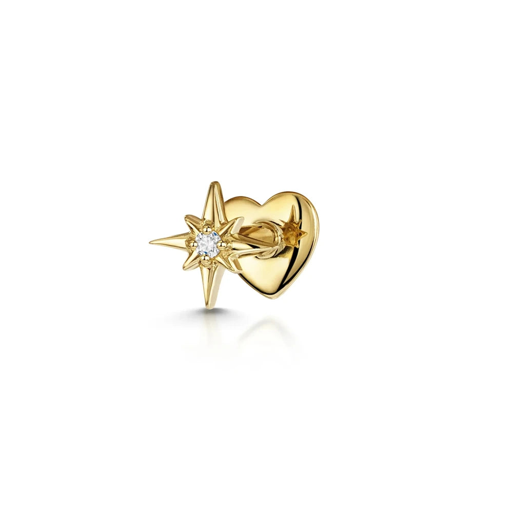 AIDE Heart Round Ball Flat Helix Piercing Earring 925 Sterling Silver Ear Studs Geometric Zircon Exquisite Trinket Studs Aretes