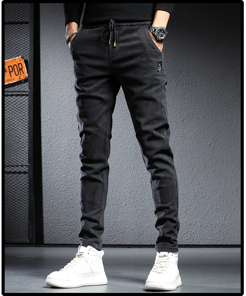 Spring Summer Black Gray Cargo Jeans Men Streetwear Denim Jogger Pants Men Baggy Harem Jean Trousers cargo pants men jeans - Premium Kiosk
