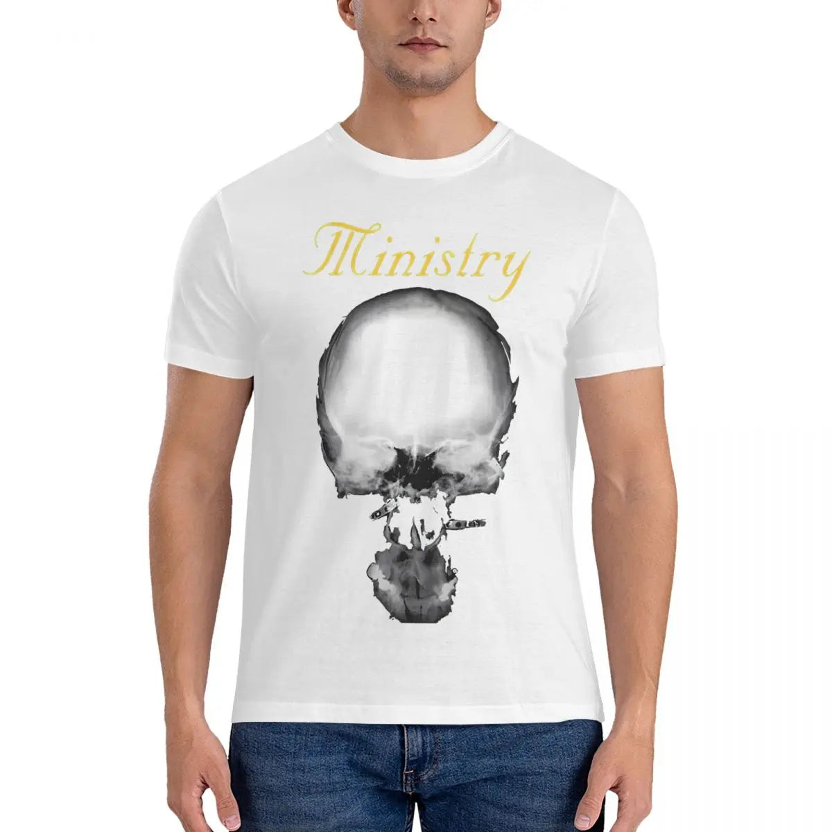 Men LOGO T Shirts Ministry Cotton Tops Casual Short Sleeve Round Neck Tee Shirt 6XL T-Shirts