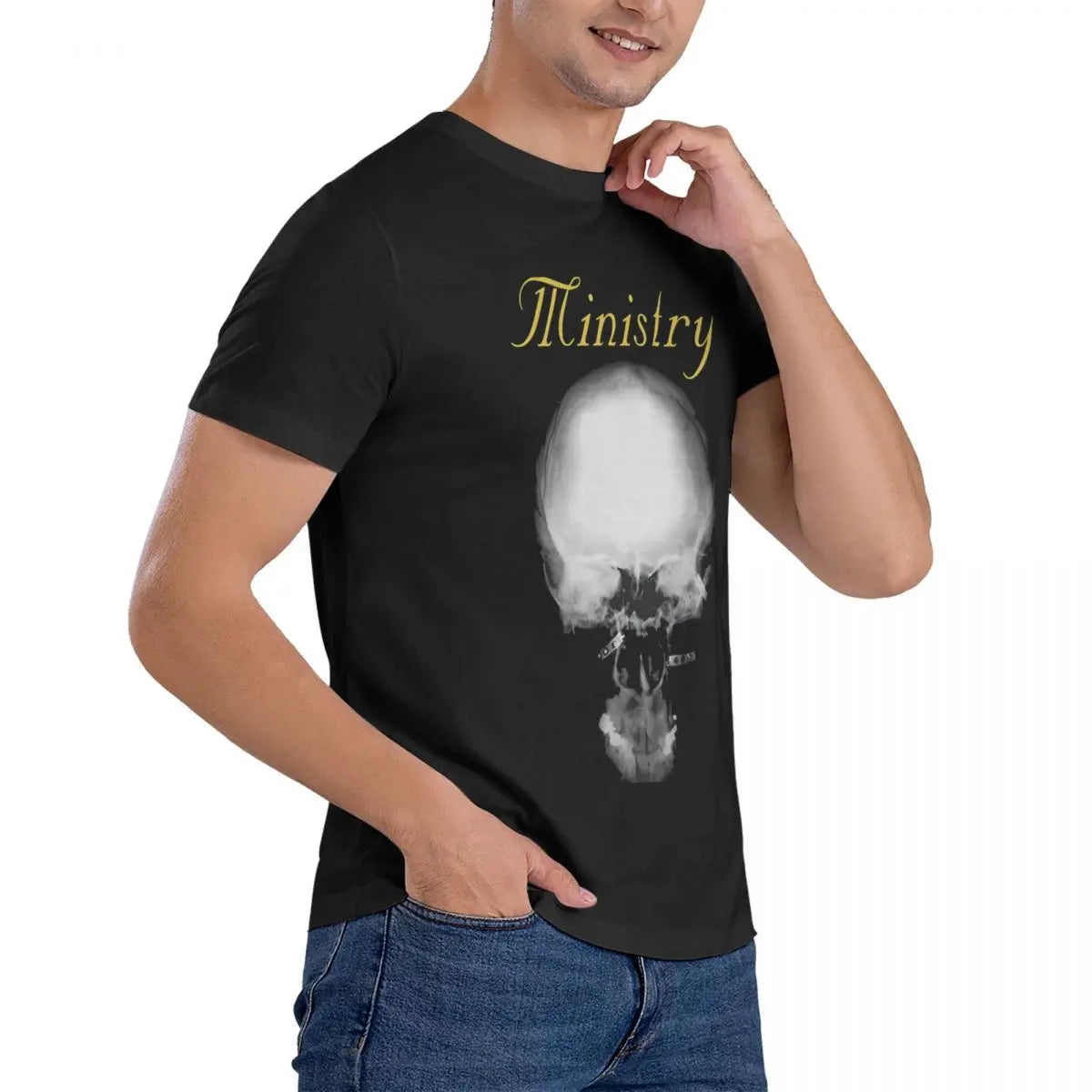 Men LOGO T Shirts Ministry Cotton Tops Casual Short Sleeve Round Neck Tee Shirt 6XL T-Shirts