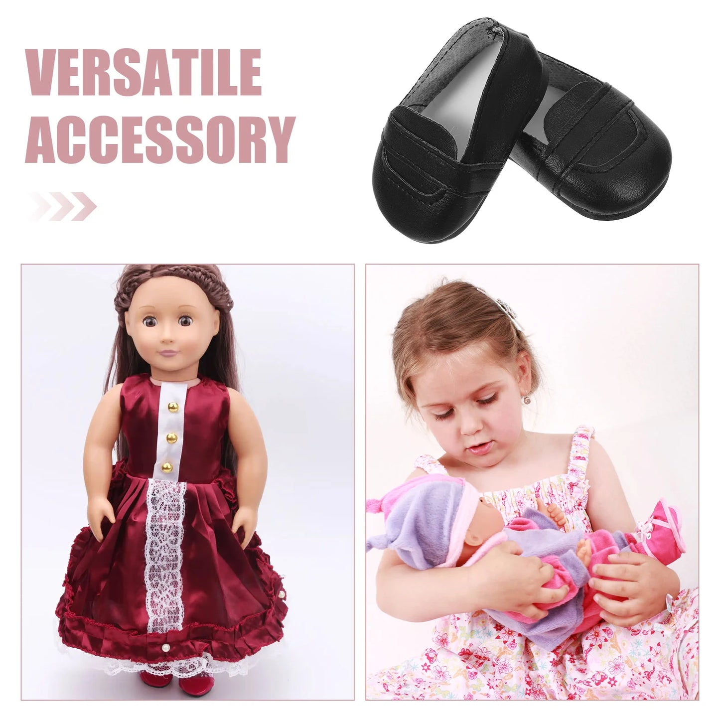 1 Pair Of Miniature Shoes For Dolls Play Shoes Baby Shoes Cute Miniature Shoes Fun Shoes Flats Shoes Simulat