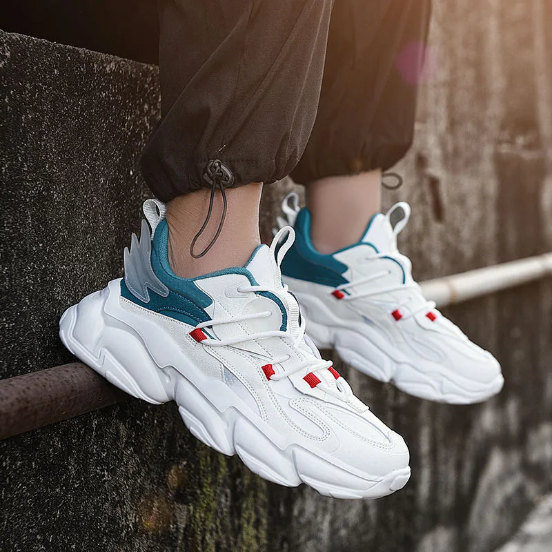 2025 new fashion platform daddy shoes men's ins port fashion shoes male personality popular leisure running shoes