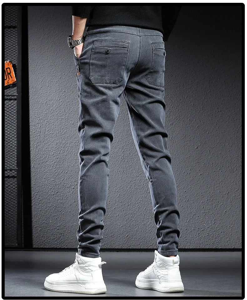 Spring Summer Black Gray Cargo Jeans Men Streetwear Denim Jogger Pants Men Baggy Harem Jean Trousers cargo pants men jeans - Premium Kiosk