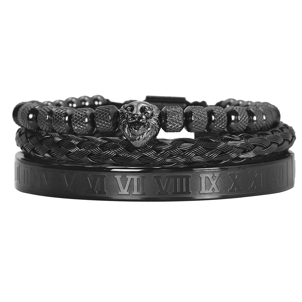 3pcs/set Luxury Set Trendy customized Bracelets wholesale Men Jewelry Bracelets