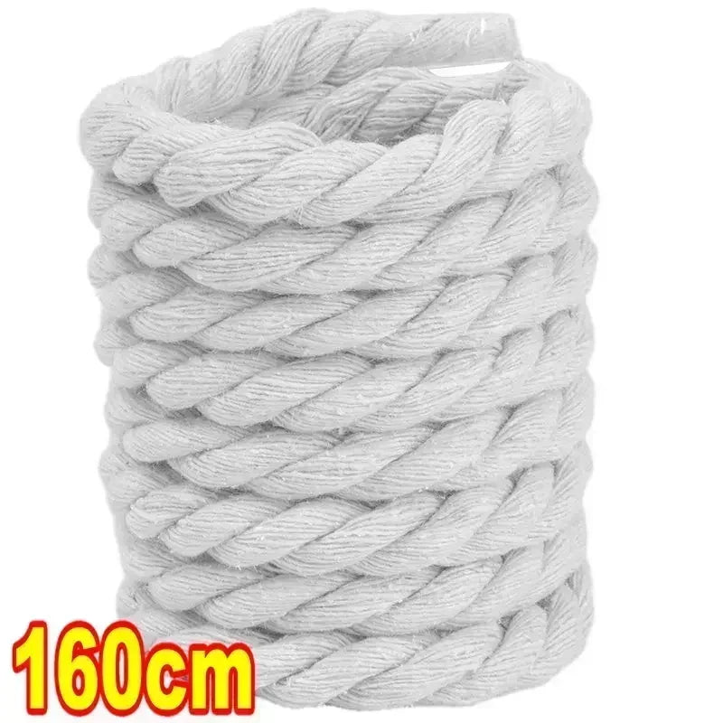 2PCS 120-160CM Thick Cotton Line Weaving Twisted Rope Bold Shoelaces Women Men Sneakers Low-top Canvas Shoe Laces Strings