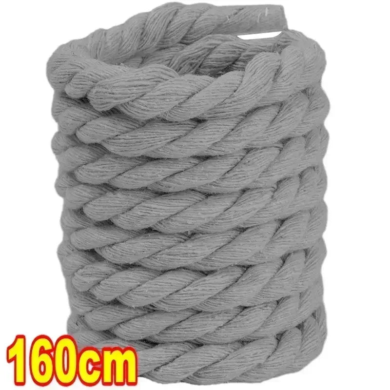 2PCS 120-160CM Thick Cotton Line Weaving Twisted Rope Bold Shoelaces Women Men Sneakers Low-top Canvas Shoe Laces Strings