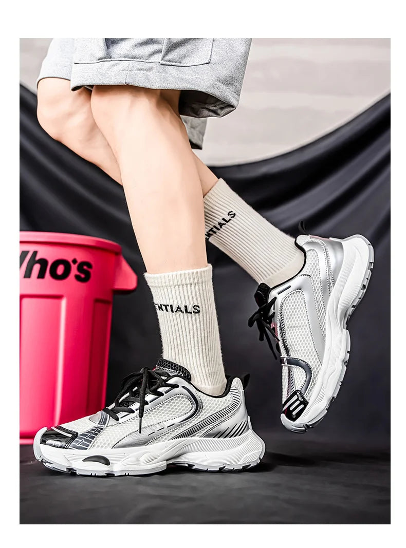 2025 New Autumn and Winter Dad Shoes for Men Couples Shoes, Thick Soles, Increased Genuine Leather, Breathable, Polis
