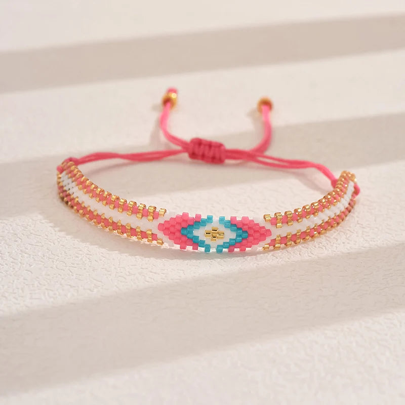 4Pcs/Set Miyuki Beads Bracelet Couple Bracelets Set Gift Lovers' Jewelry Handmade Loom Woven Jewellery Wide Pulseras