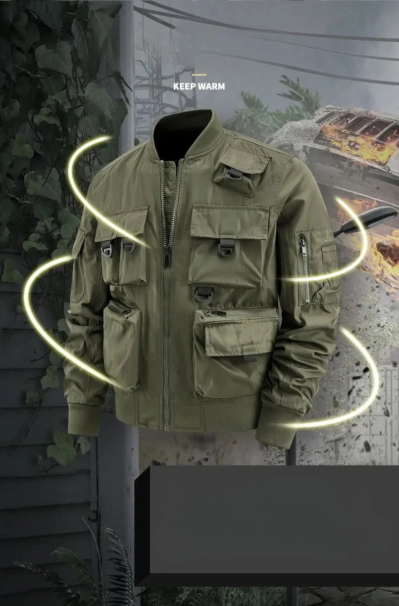Men's Casual Multi-Functional Jackets Men's Cool Coats Outdoors Classics Cross-Country Sports Windproof Waterproof Autumn Winter