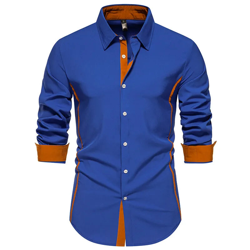 Man Shirts Men Long Sleeve Henry Collar Mens Dress Shirts Casual Male Clothes Chemise Hemd Homme Shirt B51
