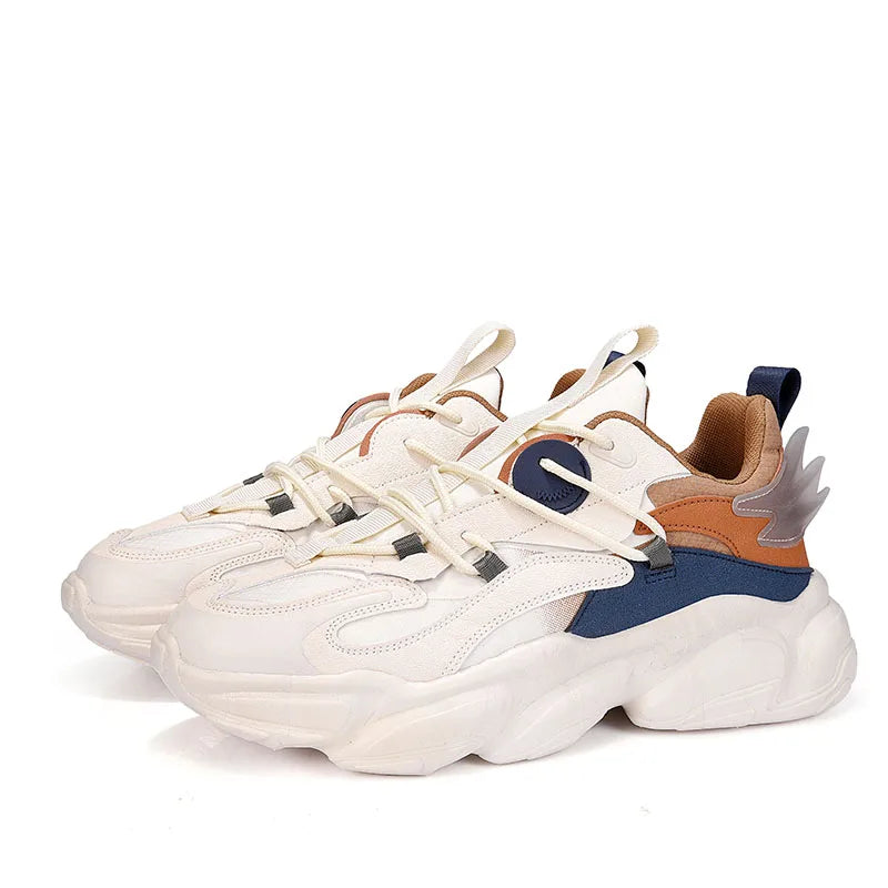 2025 new fashion platform daddy shoes men's ins port fashion shoes male personality popular leisure running shoes