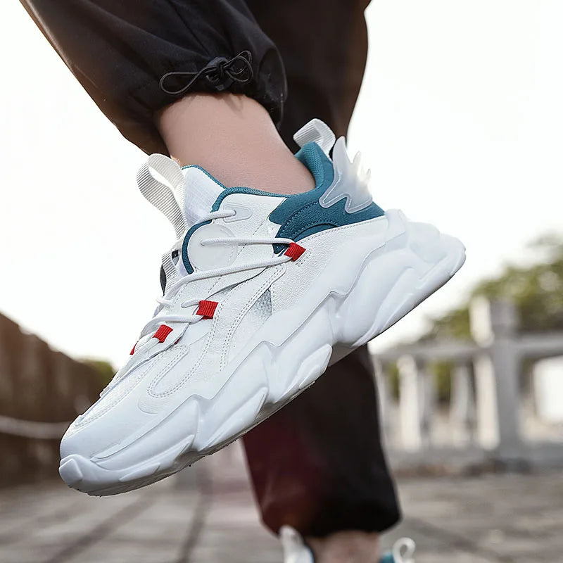 2025 new fashion platform daddy shoes men's ins port fashion shoes male personality popular leisure running shoes