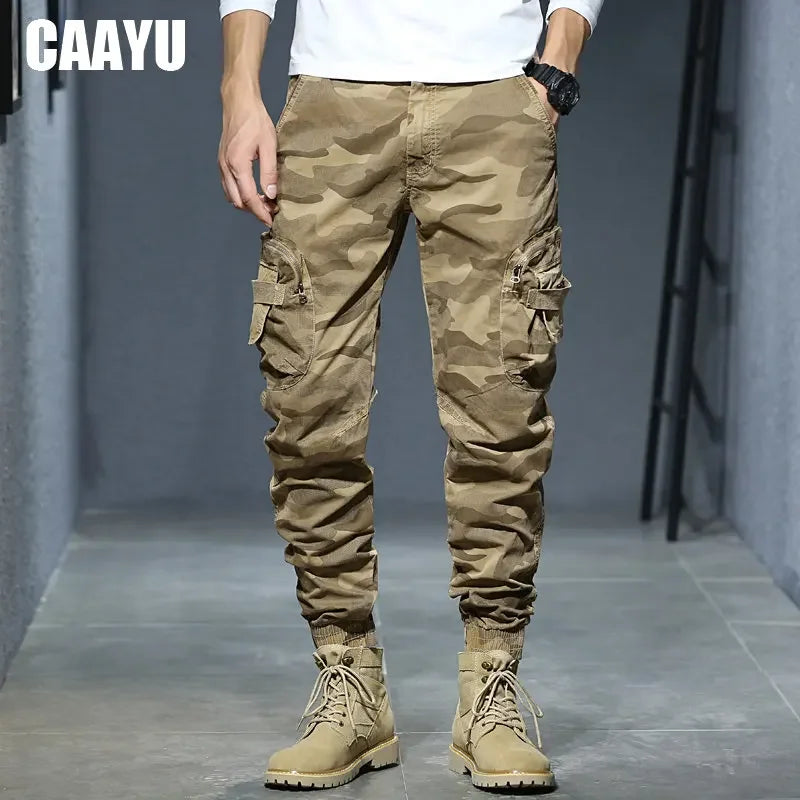 2025 Cargo Joggers Pants Men Casual Hiphop MultiPocket Male Trousers Sweatpants Streetwear Tactical Track KhakiCamouflage Pants - Premium Kiosk