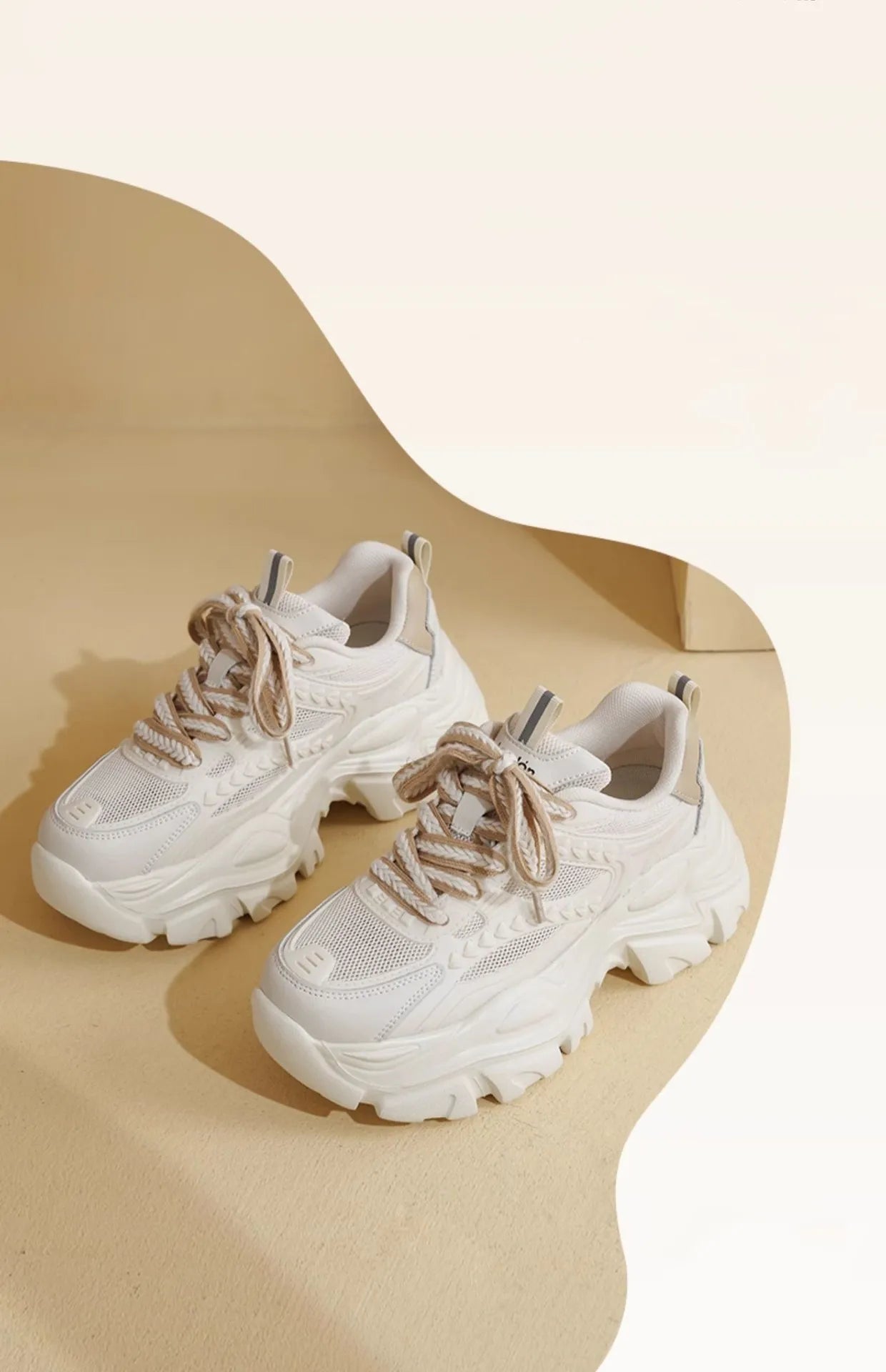 Women's thick bottom daddy shoes summer breathable mesh small white shoes girls casual shoes heightened thin sports board shoes