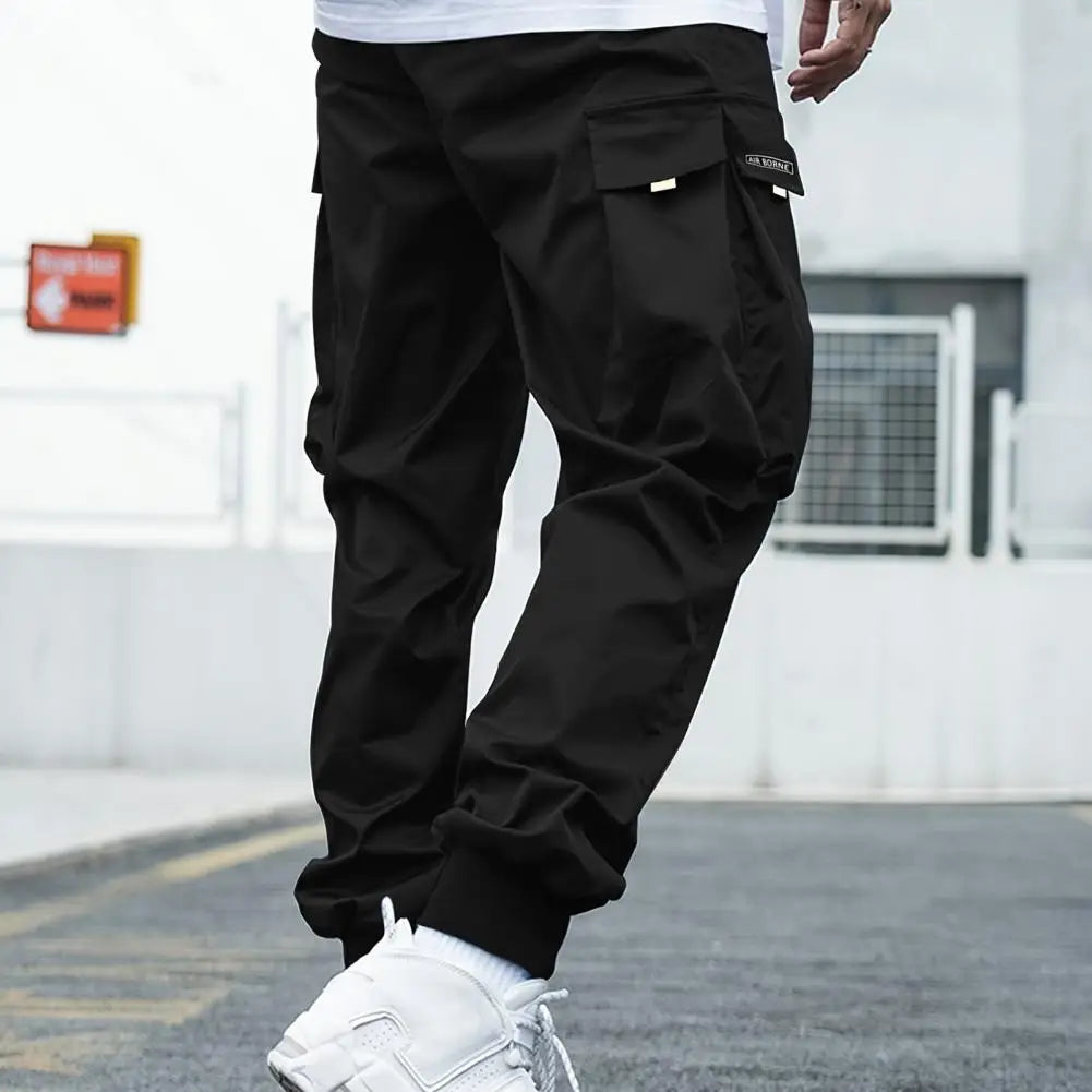 New Cargo Pants Men's Loose Straight Oversize Clothing Solid Grey Versatile Work Wear Black Joggers Hip Hop Casual Male Trousers