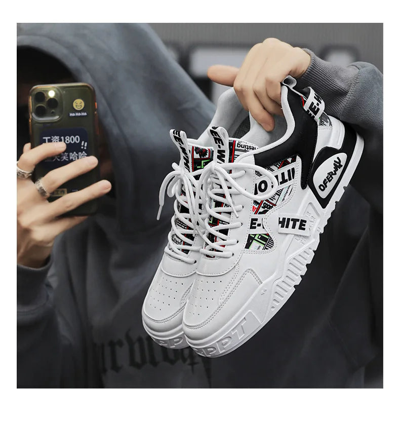 2025 new men's shoes for spring, breathable, niche, trendy, versatile, casual board shoes, height increasing sports shoes