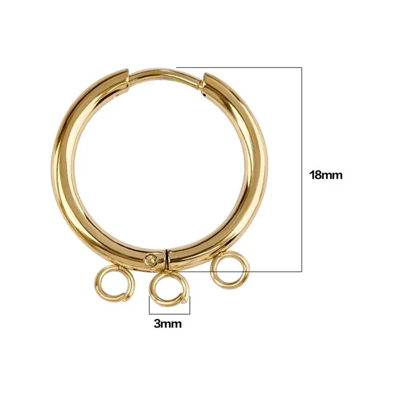 10pcs/lot Stainless Steel DIY Earrings Round Hoop Earring Clasps Fittings Base DIY Jewelry Earrings Making Supplies Finding
