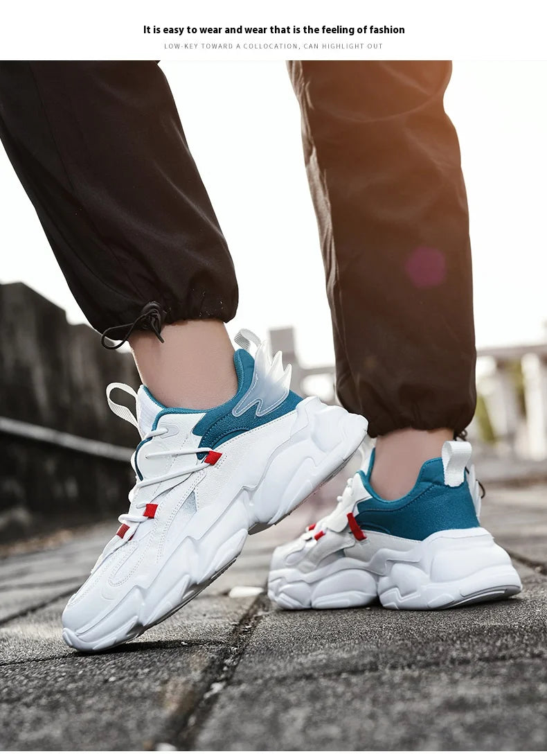 2025 new fashion platform daddy shoes men's ins port fashion shoes male personality popular leisure running shoes