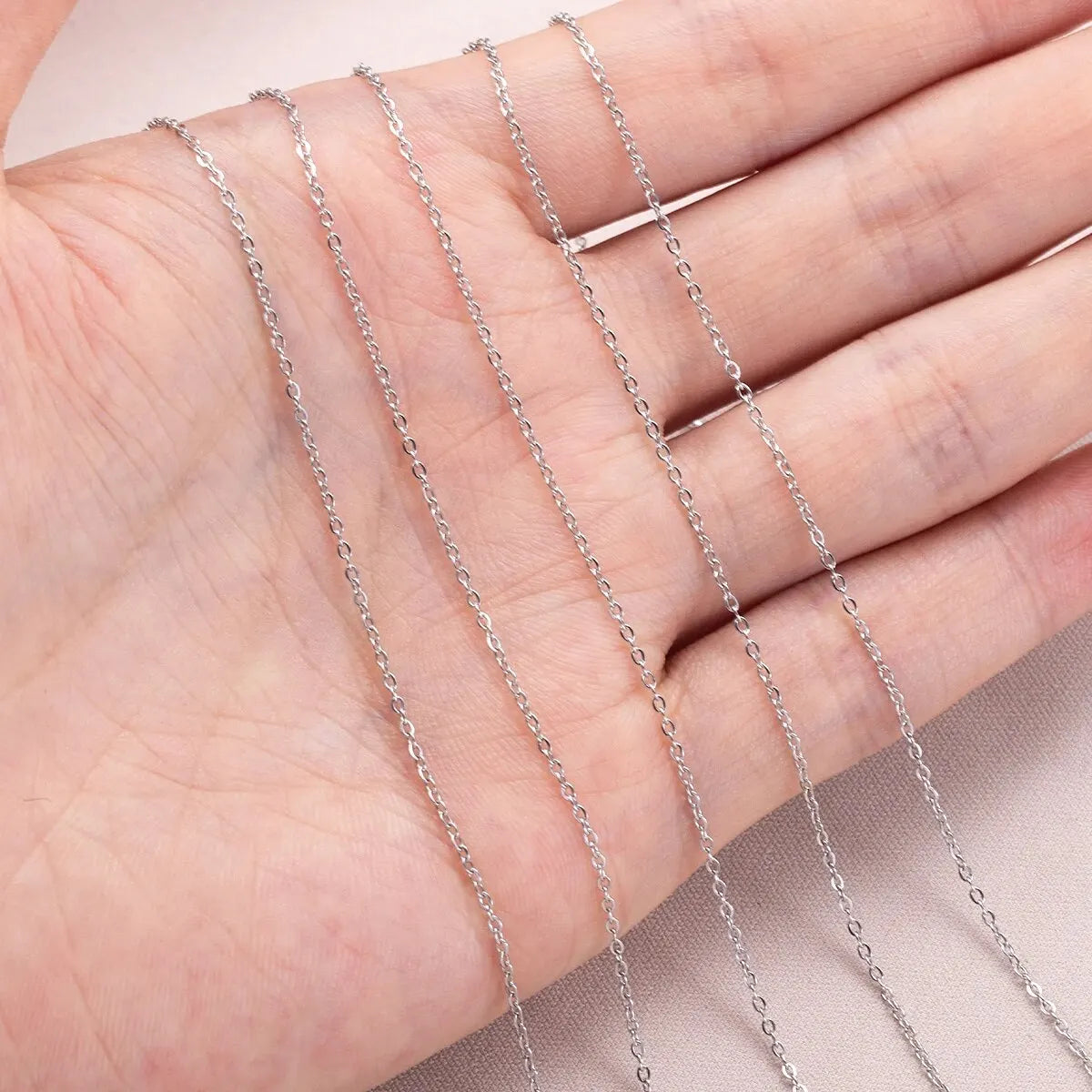 10Meters Stainless Steel Chain O Shape Cross Chains For Necklace Bracelet Jewelry Making DIY Accessories