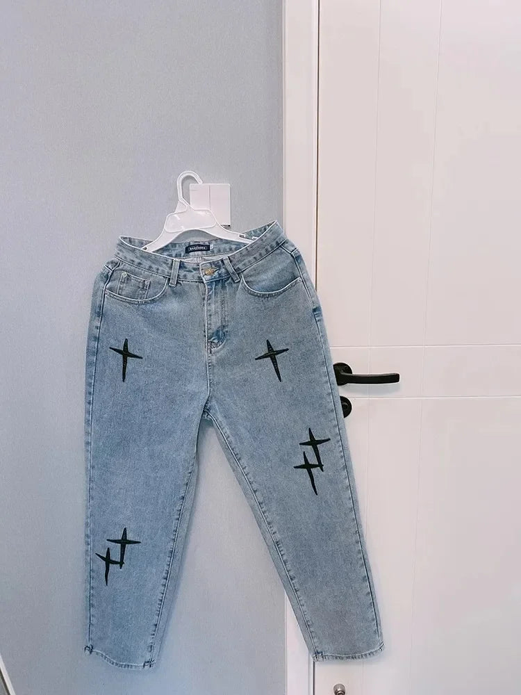 Jeans Men Wide Leg Cargo Pants Streetwear Baggy Men Korean Fashion Loose Straight Male Clothing Y2K Hip Hop Style Male Trousers - Premium Kiosk