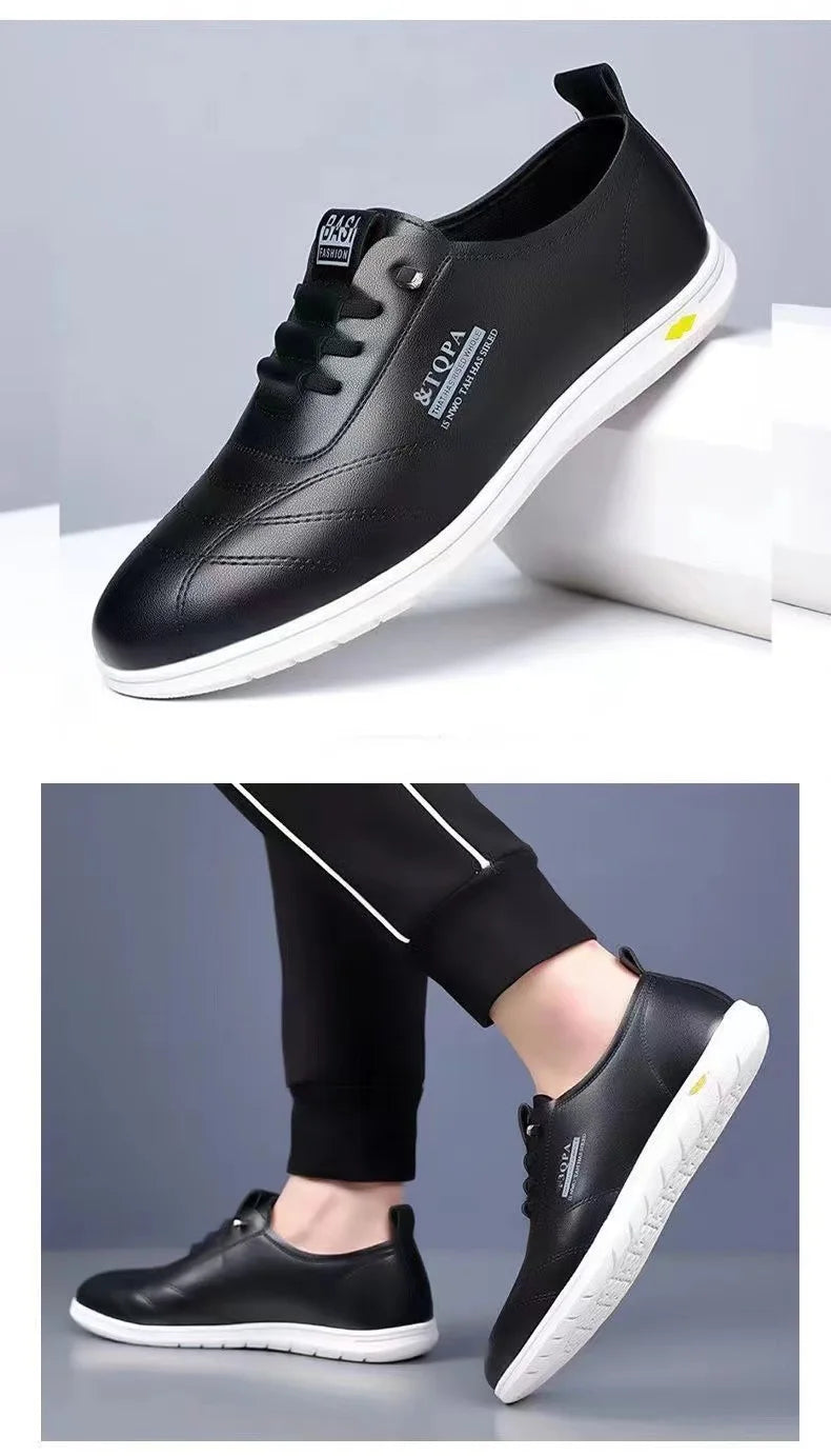 2025 New Men's Loafers Fashion Casual Leather Shoes for Men Comfortable Soft Sole Driving Shoes Classic Versatile Walking Shoes
