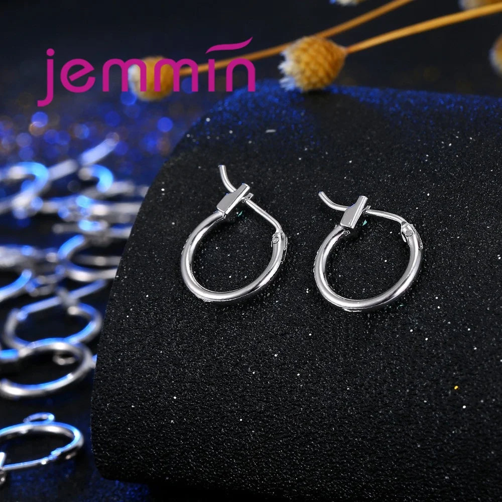 5Pairs New Genuine 925 Sterling Silver Earrings For Women Trendy Earrings Original Design Fashion Jewelry For DIY Accessory