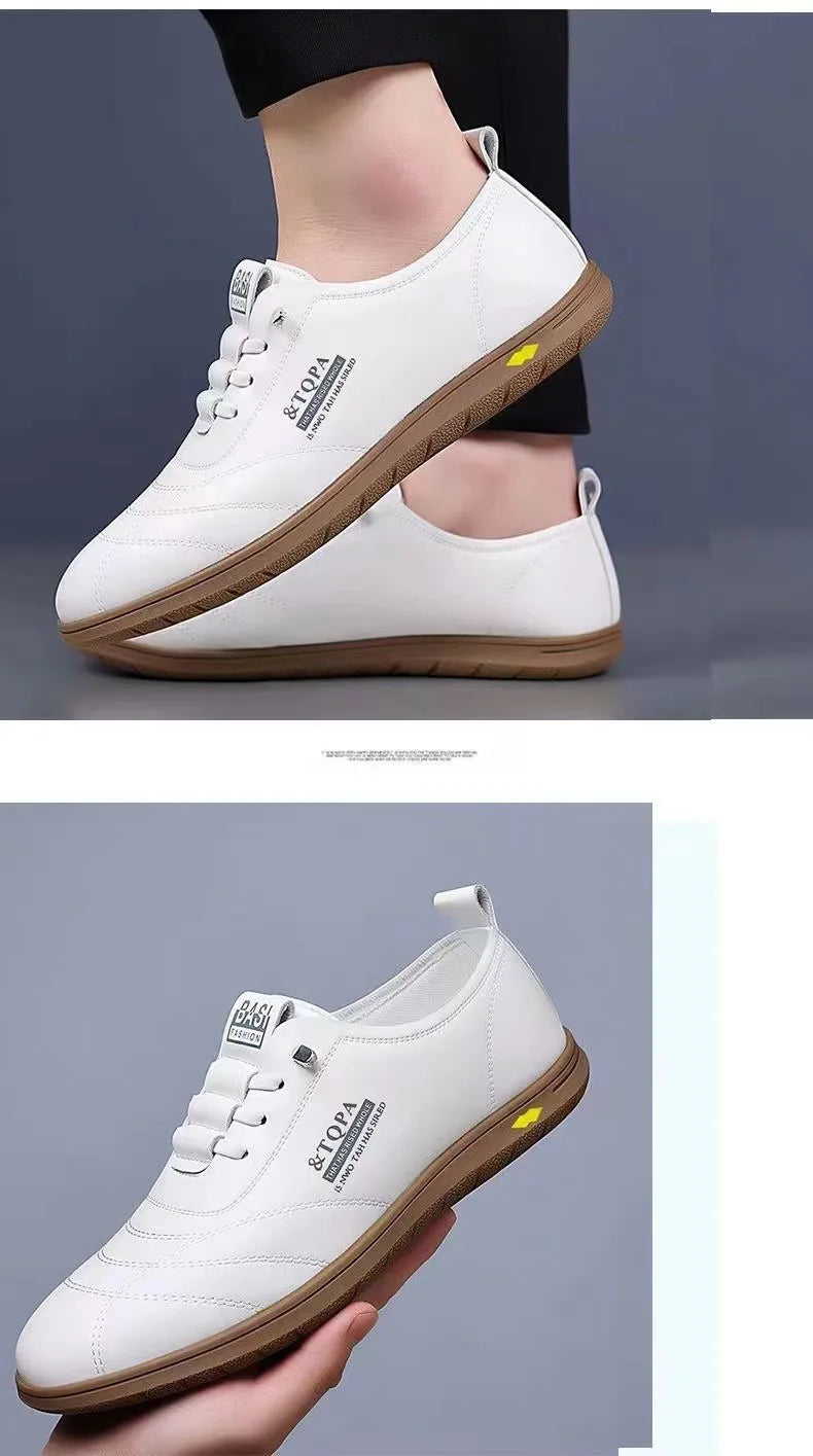 2025 New Men's Loafers Fashion Casual Leather Shoes for Men Comfortable Soft Sole Driving Shoes Classic Versatile Walking Shoes
