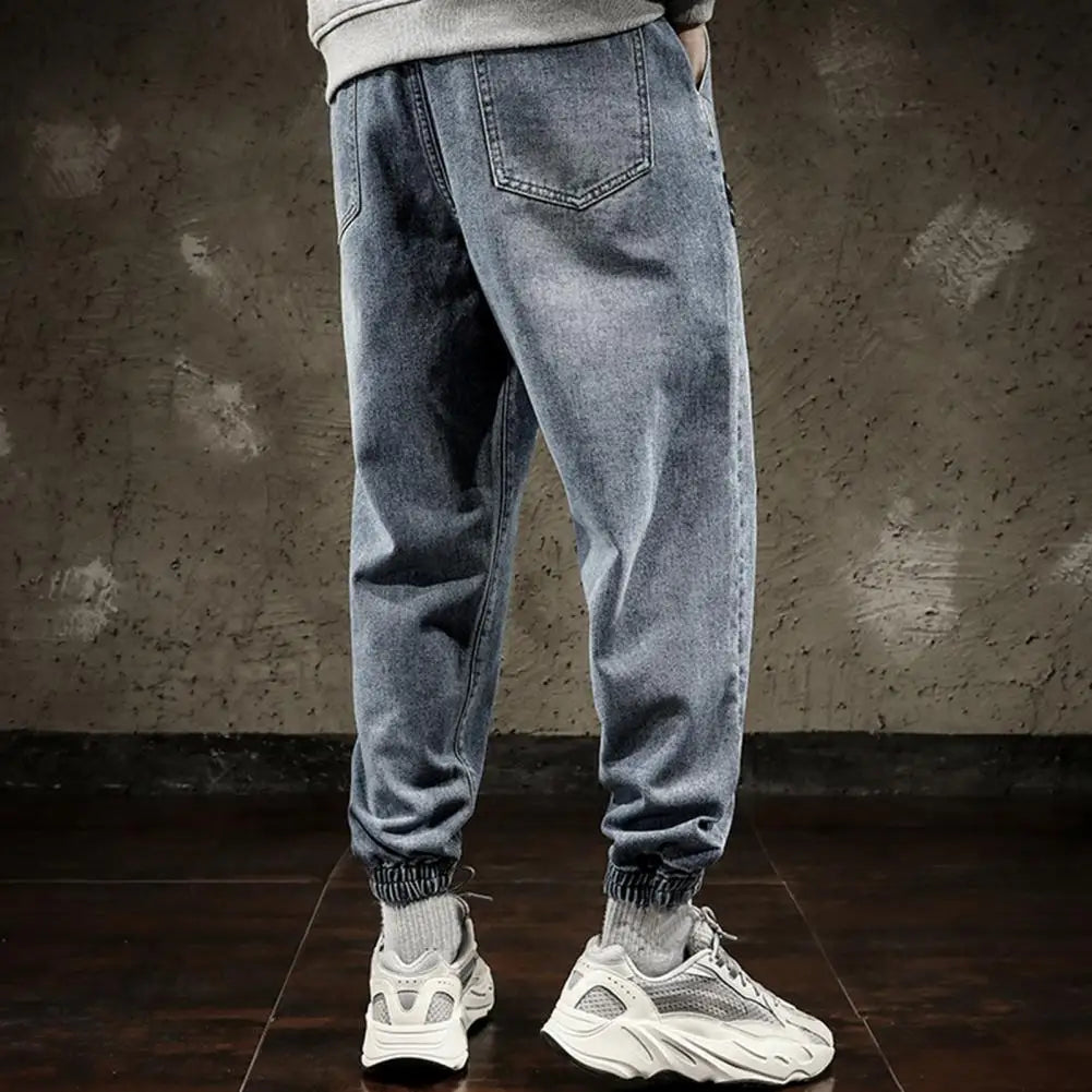 2023 Spring Summer Cotton Jogger Pant Men Pants Harajuku Cargo Jeans Casual Harem Denim Korean Hip Hop Sweatpants Male Trousers - Premium Kiosk