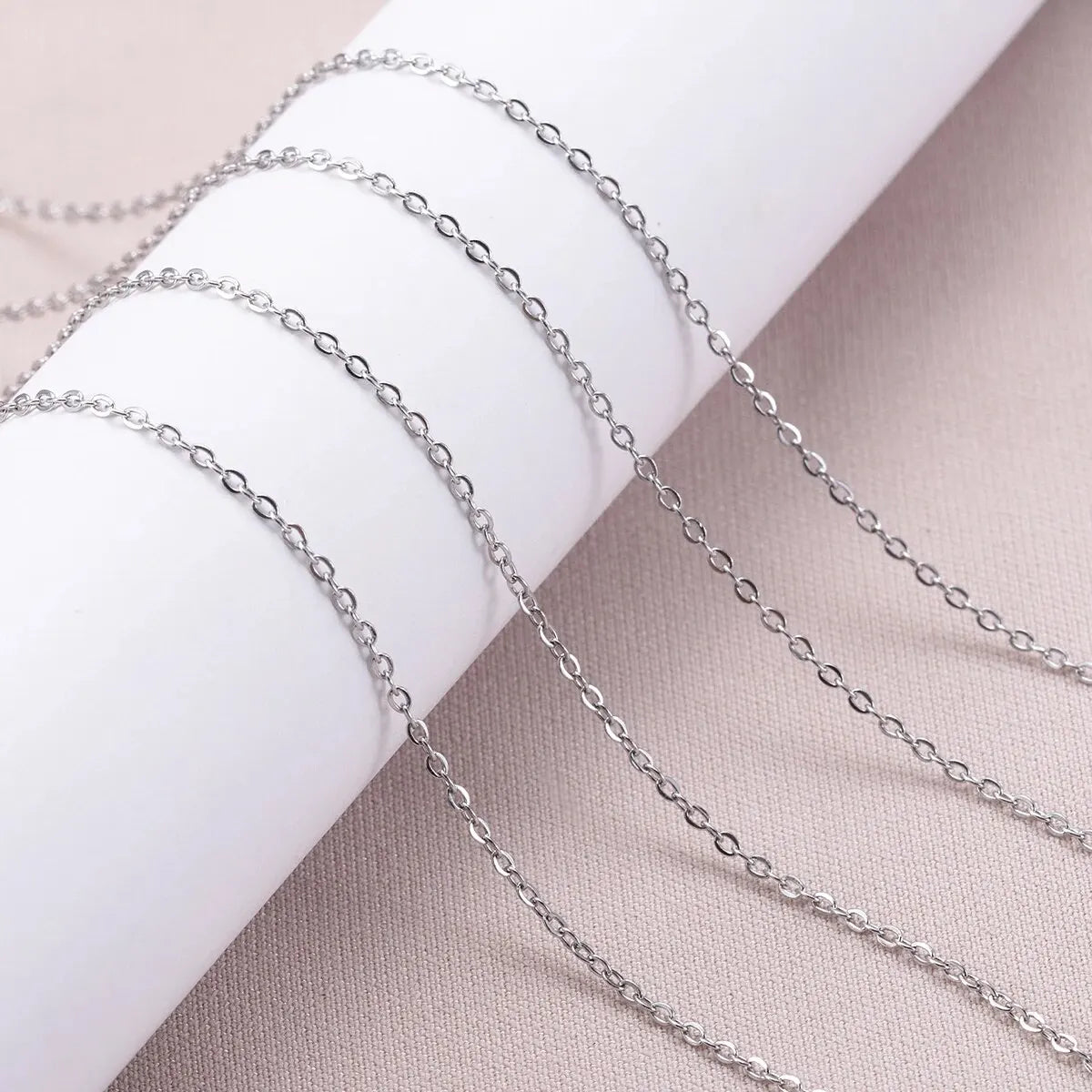 10Meters Stainless Steel Chain O Shape Cross Chains For Necklace Bracelet Jewelry Making DIY Accessories