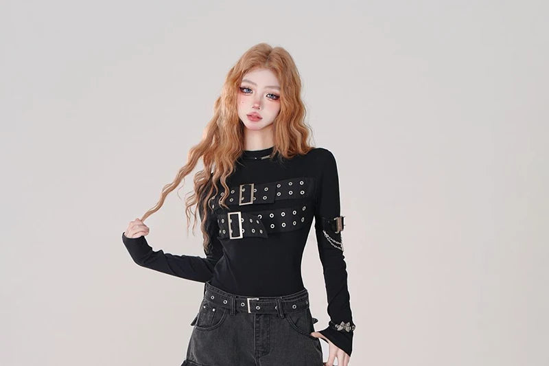 Y2K 2000S Black Cargo Jeans Women Vintage Streetwear Wide Leg Denim Pants Harajuku Aesthetic High Waist Baggy Straight Trousers - Premium Kiosk