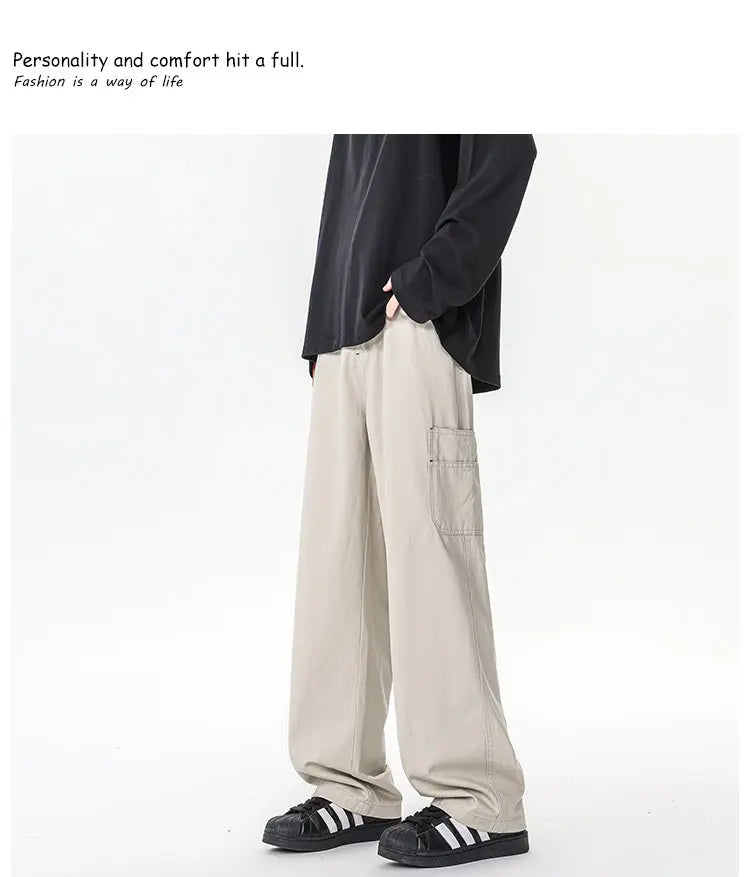 M-XXXXXXXXL Mens Cargo Combat Trousers Chino Cotton Jeans Casual Streetwear Work Wear Pants Plain Color Autumn Bottoms 8XL 7XL - Premium Kiosk