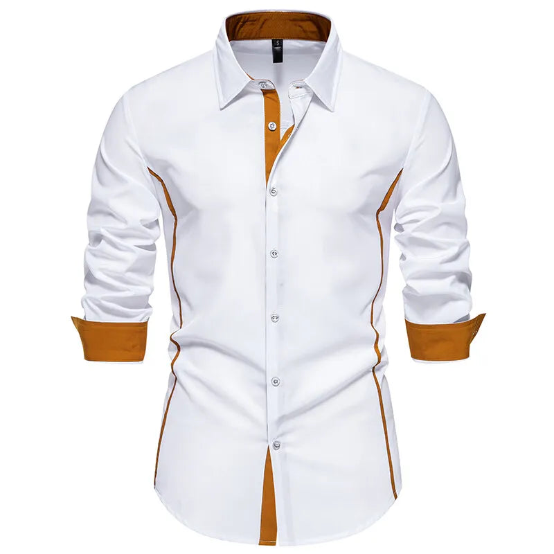 Man Shirts Men Long Sleeve Henry Collar Mens Dress Shirts Casual Male Clothes Chemise Hemd Homme Shirt B51