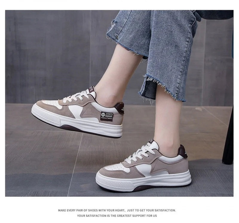 2025 New Black & White Geometric Low-Top Sneakers - Breathable Mesh Platform Shoes with Anti-Slip Sole