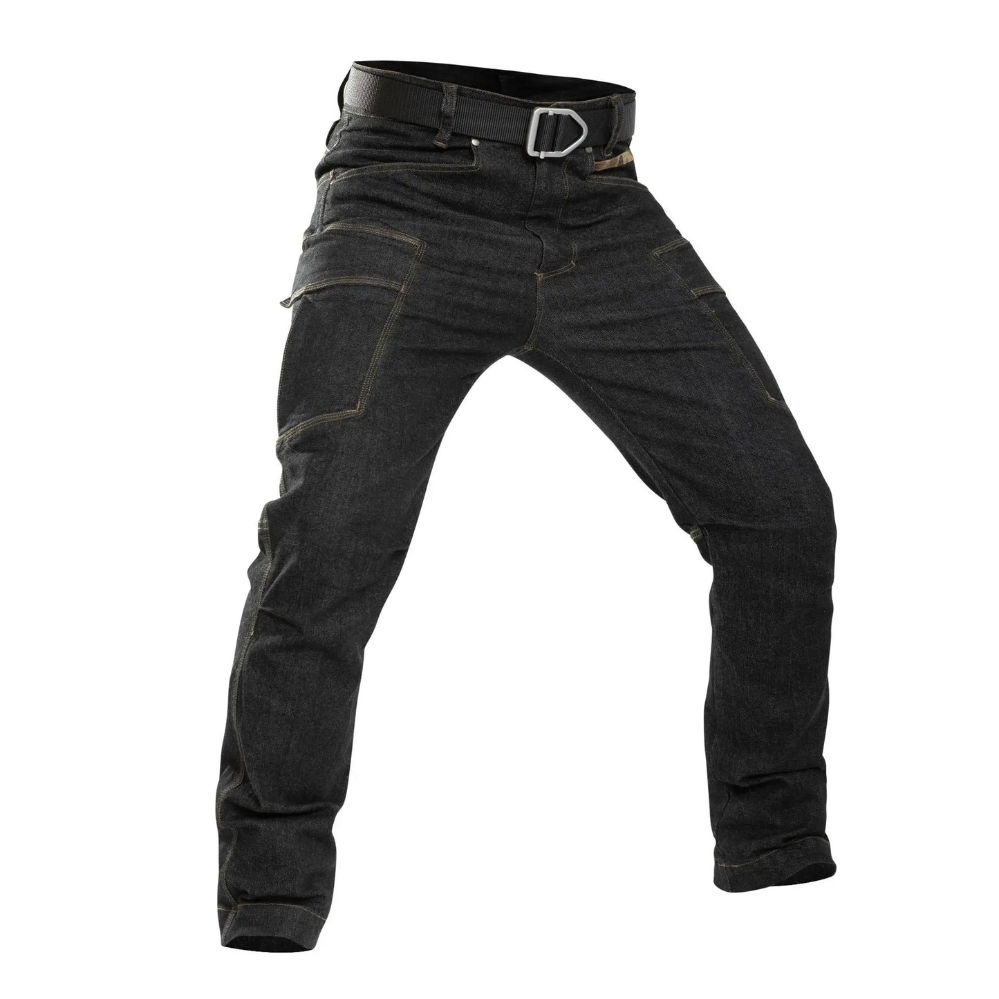 Men's Tactical Jeans Military Denim Cargo Pants Multi-pocket Elastic Casual Work Trousers Outdoor Combat Training Hiking Pants - Premium Kiosk
