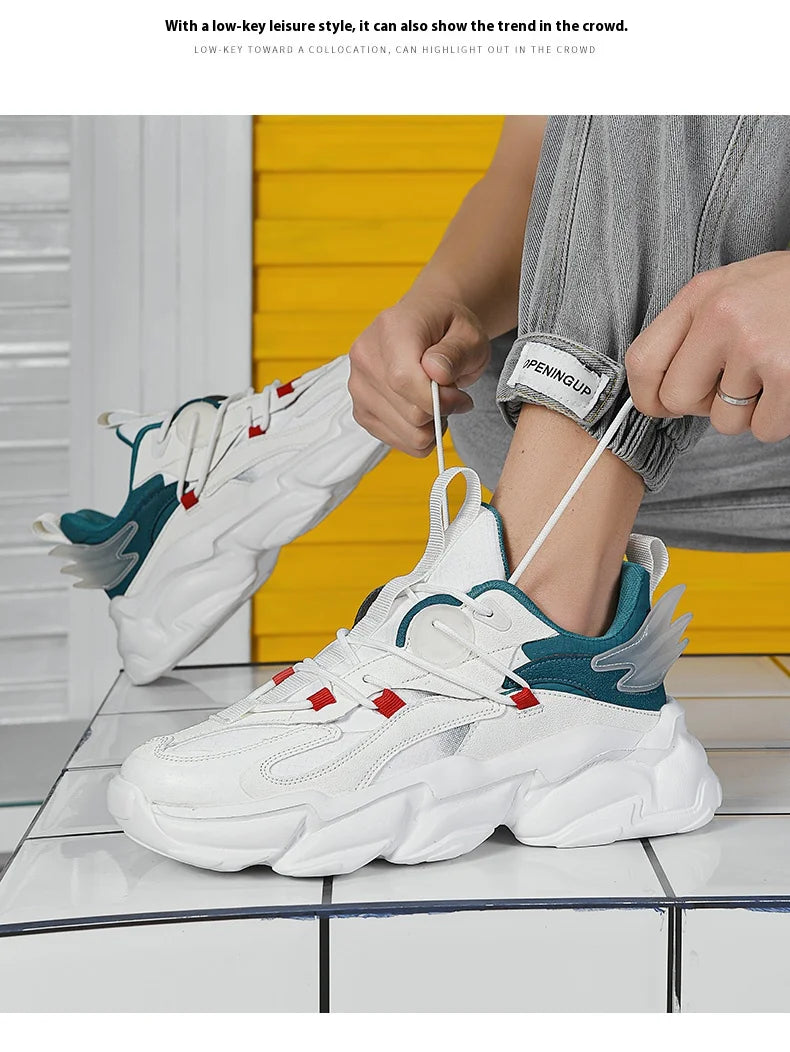 2025 new fashion platform daddy shoes men's ins port fashion shoes male personality popular leisure running shoes