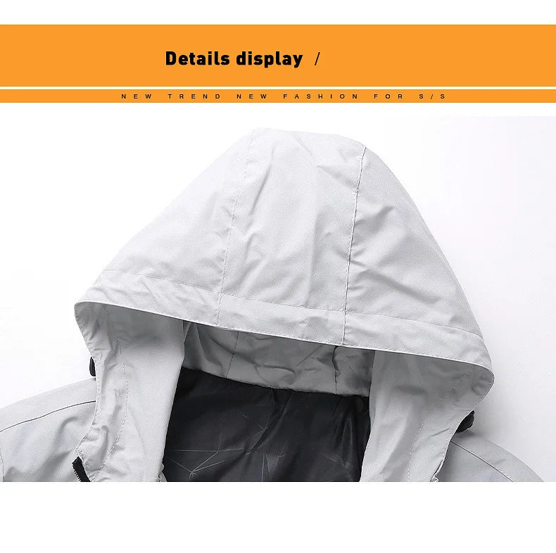 Hooded Jacket Men Autumn Thin Breathable Outdoor Sportwear Windbreaker Hiking Sport Outwear Windproof Hoodies Men's Clothing Top