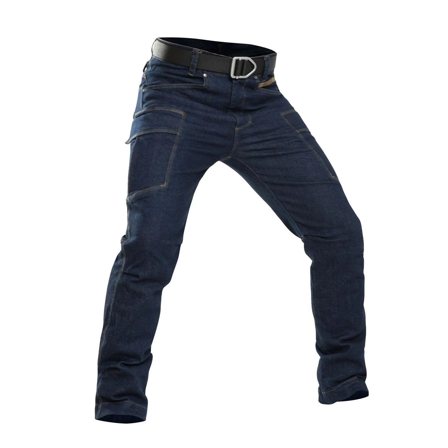 Men's Tactical Jeans Military Denim Cargo Pants Multi-pocket Elastic Casual Work Trousers Outdoor Combat Training Hiking Pants - Premium Kiosk